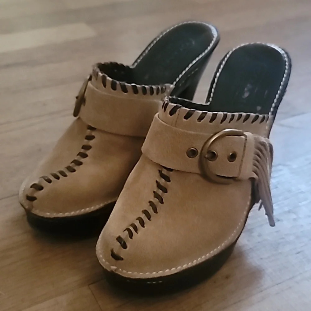 COACH "Katryna"‎ Suede Mule Heels, Size 6 - Picture 8 of 8